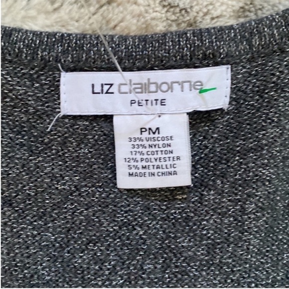 Liz Claiborne petite medium dark gray shimmery dress - Picture 4 of 4